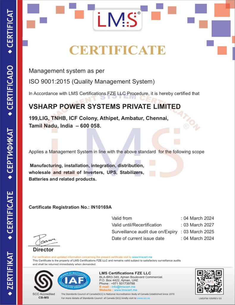 IN10169A-VSHARP POWER SYSTEMS